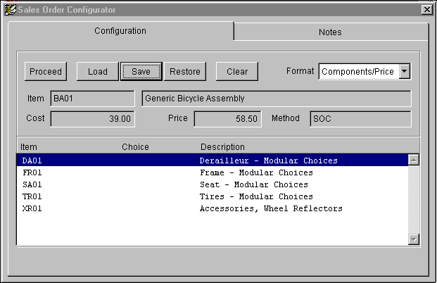 sales order configurator